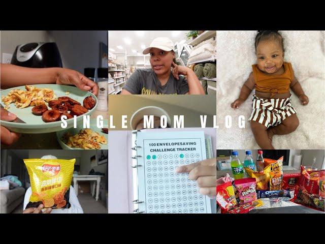 vlog: single mom realistic week in a life| budgeting, shopping, trying foreign foods