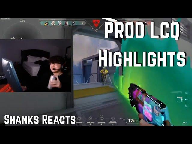 FaZe Shanks REACTS to PROD LCQ Highlights... LOL | VALORANT Clips