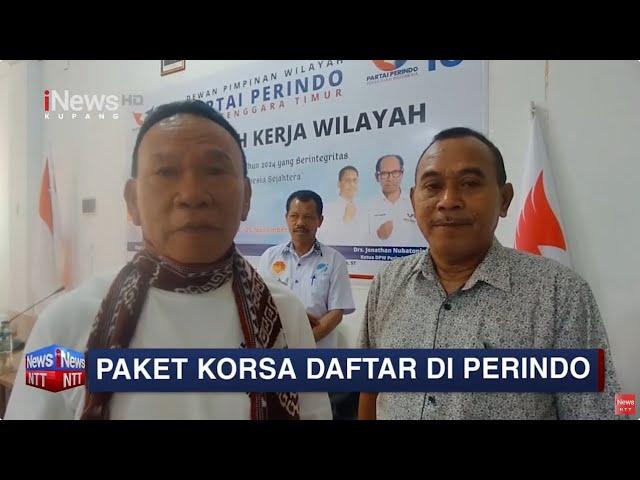 iNews NTT - Mendaftar di Perindo NTT, Korinus Masneno dan Silvester Banfatin Paparkan Visi Misi