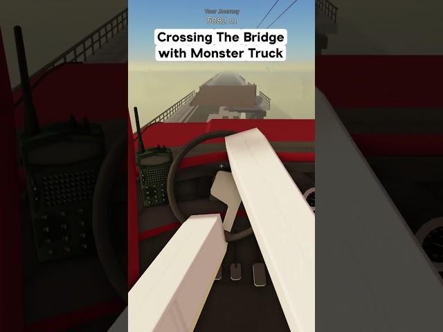 Crossing The Bridge with Monster Truck in Roblox A Dusty Trip #shorts #roblox #adustytrip