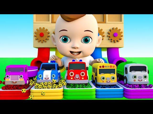 Finger Family Songs Baby Songs dump trucks color pipe soccer ball play - Nursery Rhymes & Kids Songs