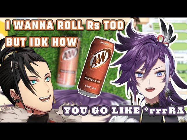 Shinri wanted to roll his Rs like Hakka before tasting Indonesia's A&W root beer [HolostarsEN]