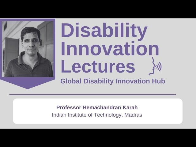 Disability Innovation Lectures: Disability and Disciplines - Curious Interconnections.