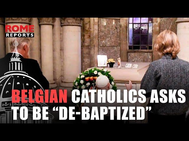 Why have more than 500 Belgian Catholics asked to be “de-baptized” after the Pope's trip?