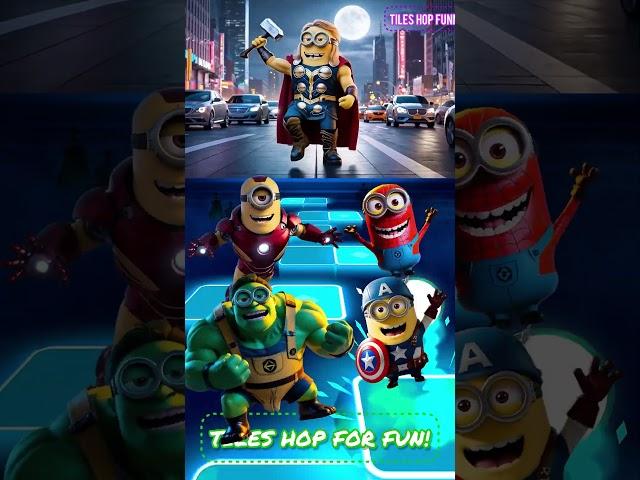 Thor Minion vs Minions Avengers - Dame Tu Cosita Coffin Dance Song Cover Tiles hop #shorts #avengers