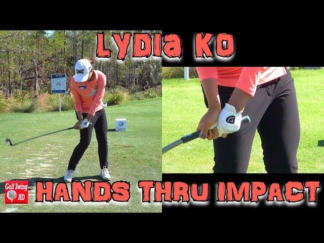 2017/2018 LYDIA KO HANDS THRU IMPACT SLOW MOTION IRON GOLF SWING