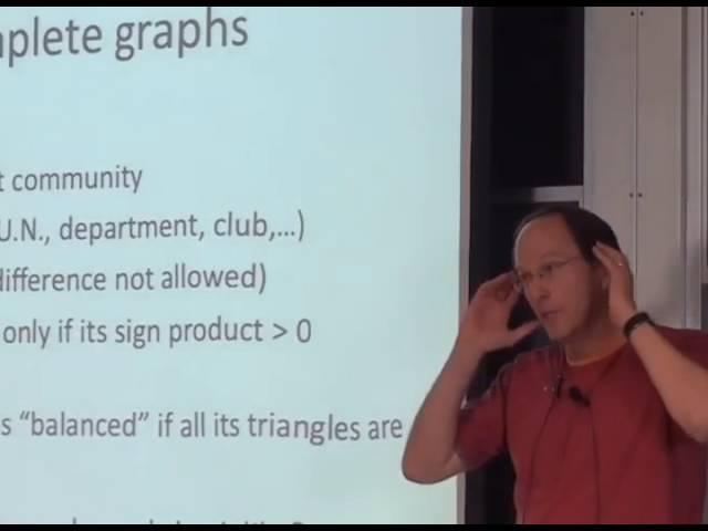 2011 Simons Lectures - Steven Strogatz, Social networks that balance themselves