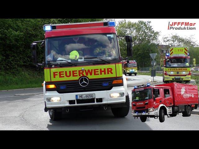 [Großübung in Velbert] Jugendfeuerwehren des Kreis Mettmann üben mit 250 Kräften - Alarmfahrten