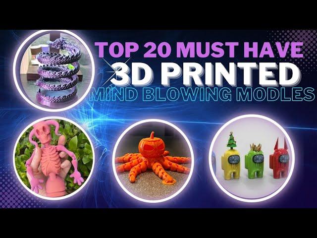 Top 20 Unique 3D Prints You Must Print Now September 2024  #3dprinting #cool3dprints #3dprintideas