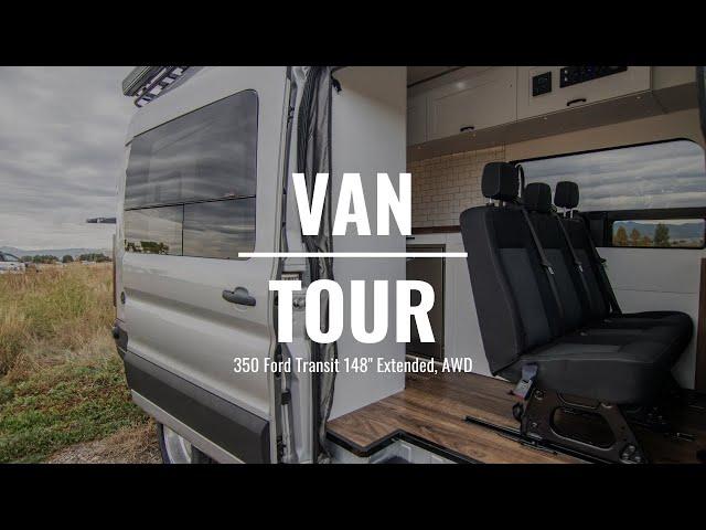 VAN TOUR | Custom Van Build | Ford Transit 148" Ext. | Ride2 and sleeps 5! | Rossmönster Vans | 154