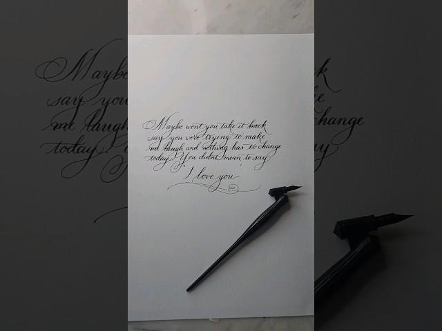 "I love you" by Billie Eillish (Lyrics in Calligraphy)