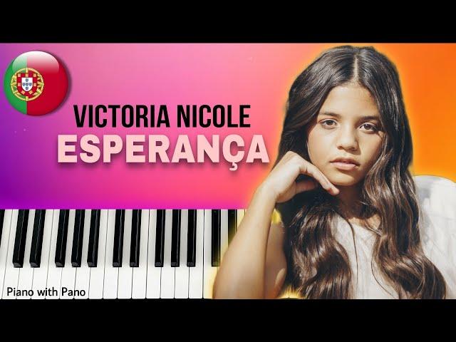 Victoria Nicole - Esperança | Portugal  | Piano Cover | Junior Eurovision 2024