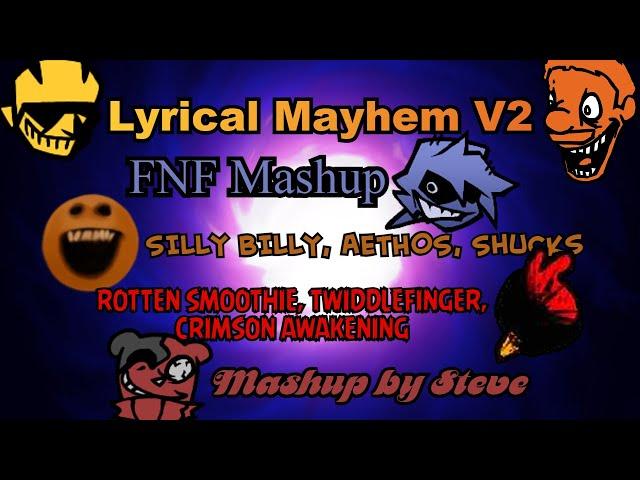 FNF Mashup - Lyrical Mayhem V2 | Lyric Song Mega Mix (ASSETS IN DESCRIPTION)