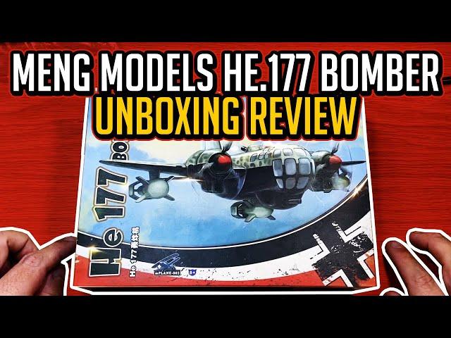 Meng Models He.177 Bomber Eggplane style Caricature Model Kit Unboxing and Review