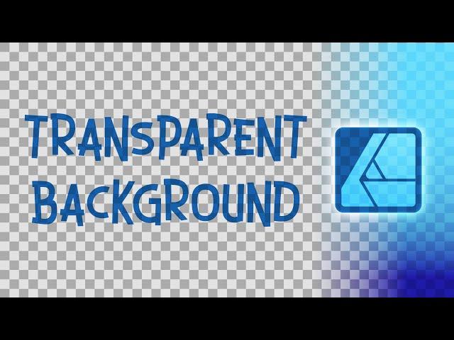 How to Change Background to Transparent in Affinity Designer 2