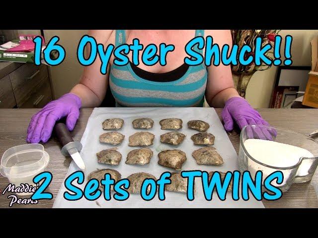 Opening 16 Akoya Oysters - 2 Sets of Lucky TWINS! - Pearl Party Mystery Shuck Exotic Pearl Colors