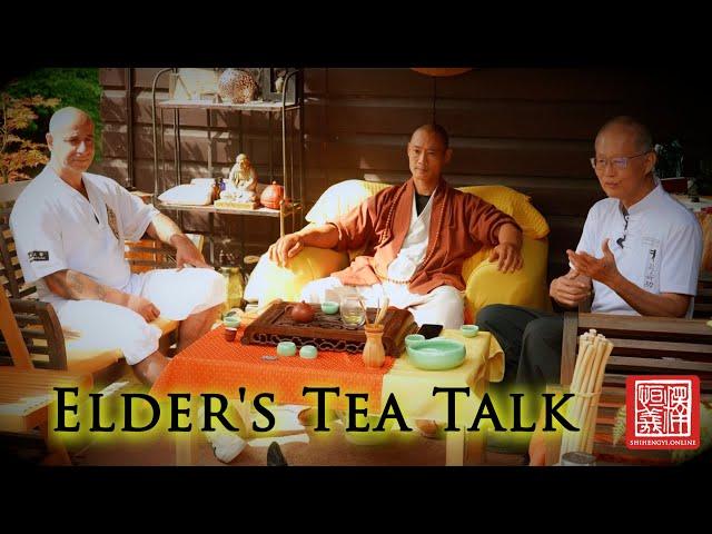  Elder's Tea Talk  with Jiang Yu Shan · Yap Boh Heong · Shi Heng Yi