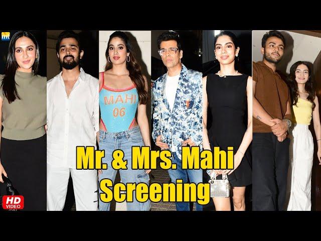 Janhvi Kapoor, Khushi Kapoor, KJO, Akansha Ranjan, Sparsh-Pratibha | Mr. And Mrs. Mahi Screening