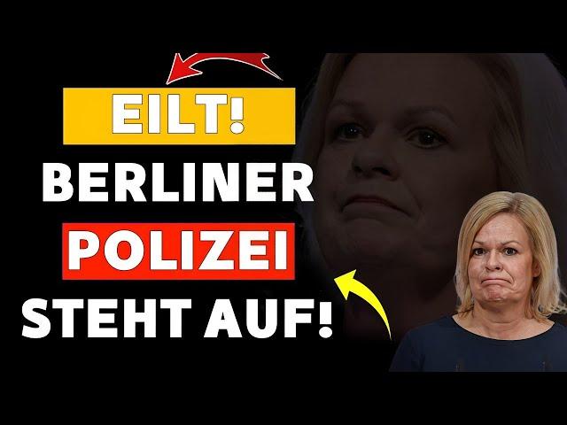 EILMELDUNG:POLIZEI SCHLÄGT ALARM: EIN DRINGENDER HILFERUF! FAESER RÜCKTRITT!