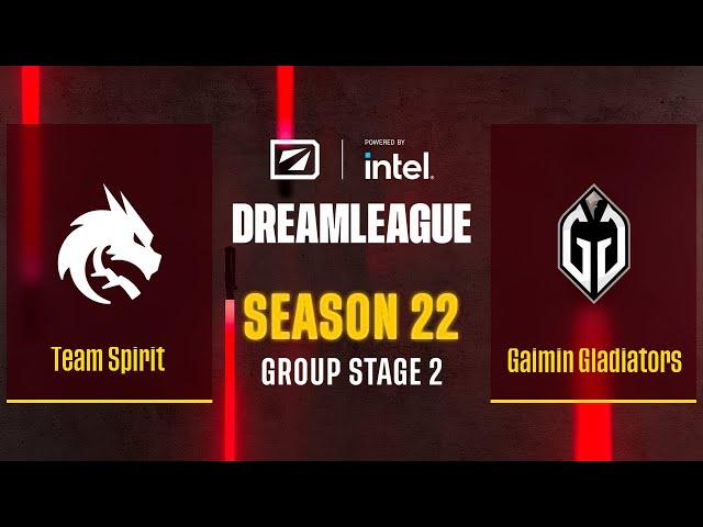 Dota2 - Team Spirit vs Gaimin Gladiators - Game 2 - DreamLeague Season 22 - Group Stage 2