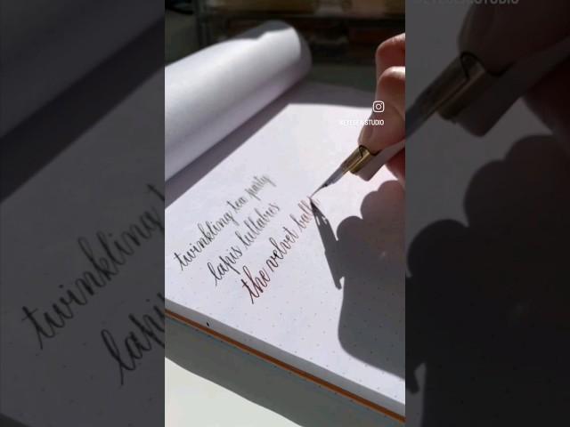 Real Time Calligraphy  what a lovely, dark, rich red  Red Velvet Ballet ink by Ferris Wheel Press