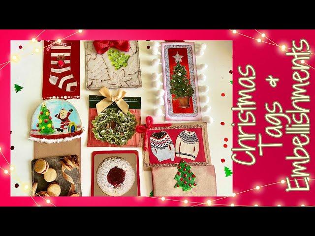 9 Fun & Free CHRISTMAS TAGS & EMBELLISHMENTS - Christmas in July Ep 9 - Craft with me!