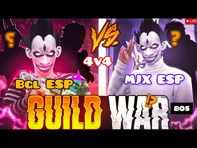  BGL-ESP VS MJX-ESP  4V4 GUILD WAR  - FREE FIRE LIVE #nonstopgaming