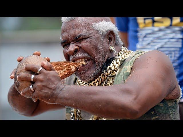 Man Peels Coconuts With His Teeth - They Did WHAT?