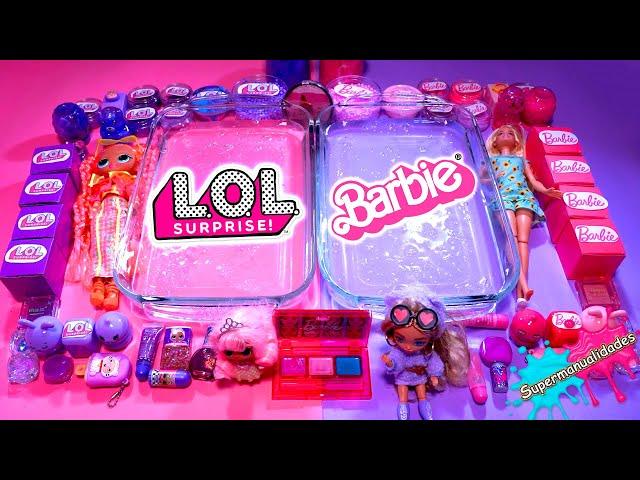 Mezclando Barbie VS LOL Surprise en Slime - Supermanualidades