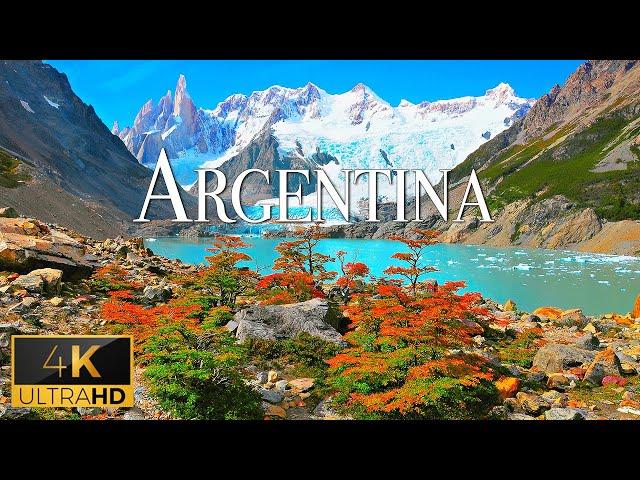 FLYING OVER ARGENTINA (4K Video UHD) - Calming Music With Beautiful Nature Video For Relaxation