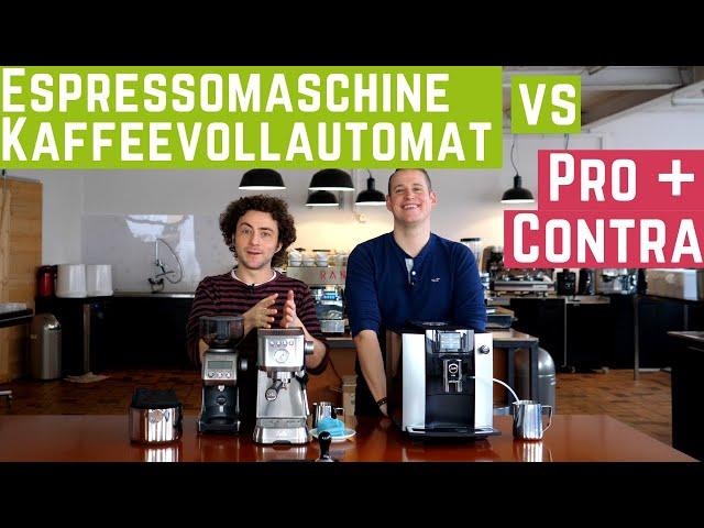 Espressomaschine vs Kaffeevollautomat : Pro und Contra