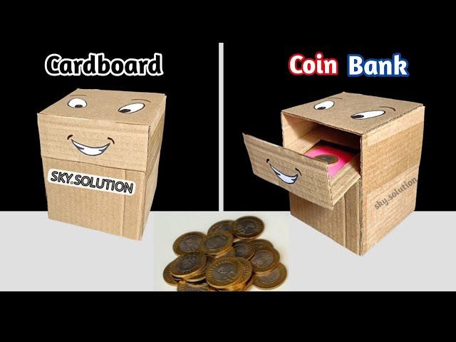 Coin bank from cardboard / How to make coin bank from cardboard / How to make atm machine