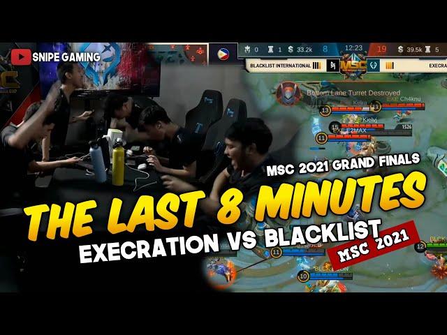 THE LAST INTENSE 8 MINUTES OF MSC 2021 GRAND FINALS - BLACKLIST vs EXECRATION | MLBB SEA Cup 2021