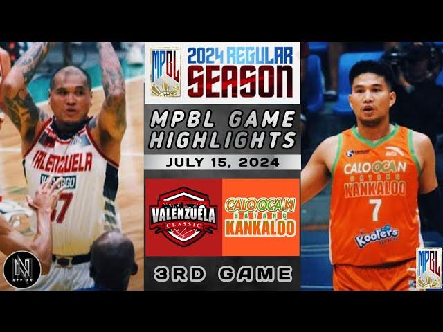 MPBL HIGHLIGHTS: VALENZUELA CLASSIC VS CALOOCAN BATANG KANKALOO (JULY 17, 2024)