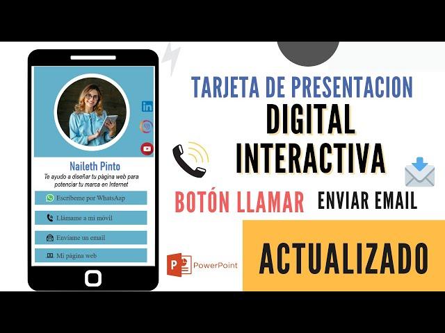  Tarjeta de Presentación DIGITAL INTERACTIVA en Powerpoint .  ACTUALIZADO