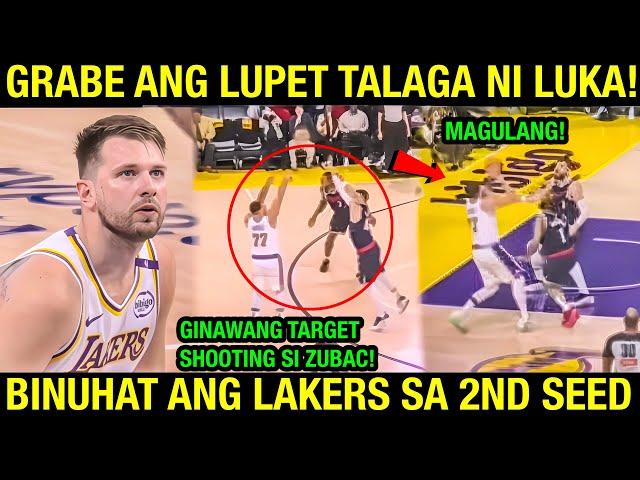 Grabe si LUKA BINUHAT ang Lakers | ang GULANG pa kung maglaro, ginawa TARGET SHOOTING SI Zubac