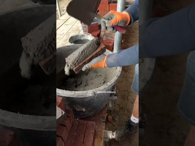 Вертикальная кладка #кирпич