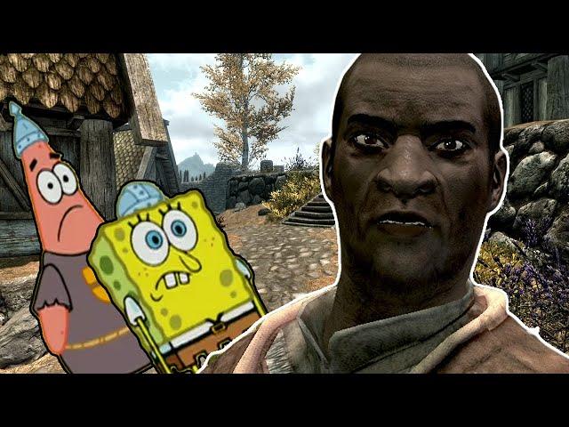 Spongebob and Patrick in Skyrim