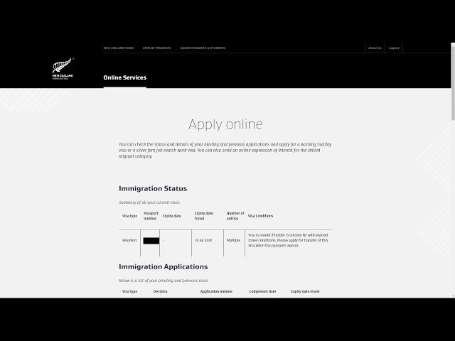 Checking Visa Or Application Status Online, Immigration New Zealand