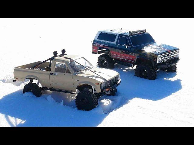 RC ADVENTURES - Trail Finder 2 Toyota Hilux 4x4 & Vaterra Ascender Chevy K5 Blazer Trucks