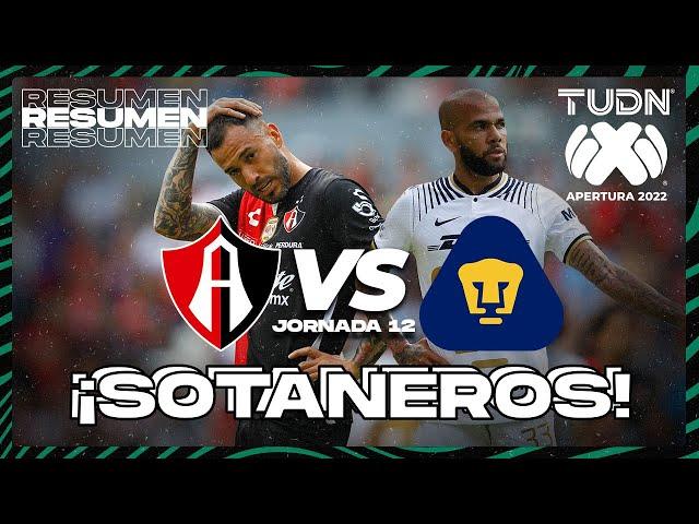 Resumen | Atlas vs Pumas | Liga Mx Apertura 22 -J12 | TUDN