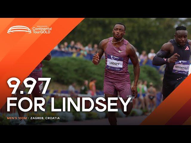 Lindsey storms to 100m win in Zagreb | Continental Tour Gold 2024