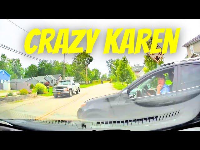 CRAZY LADY TRYING TO REVERSE INTO ME Road Rage Bad Drivers Hit and Run Instant Karma Dashcam