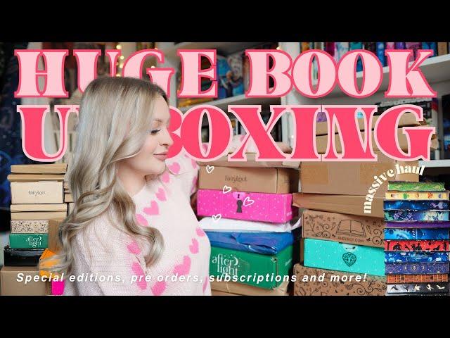 HUGE book unboxing haul!! waterstones, amazon, special editions, bookish merch & more!