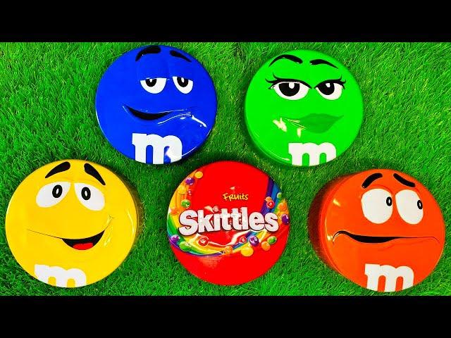 Satisfying Video | Rainbow Skittles & M&M'S Candy Relaxing ASMR Unpacking From Colorful Containers