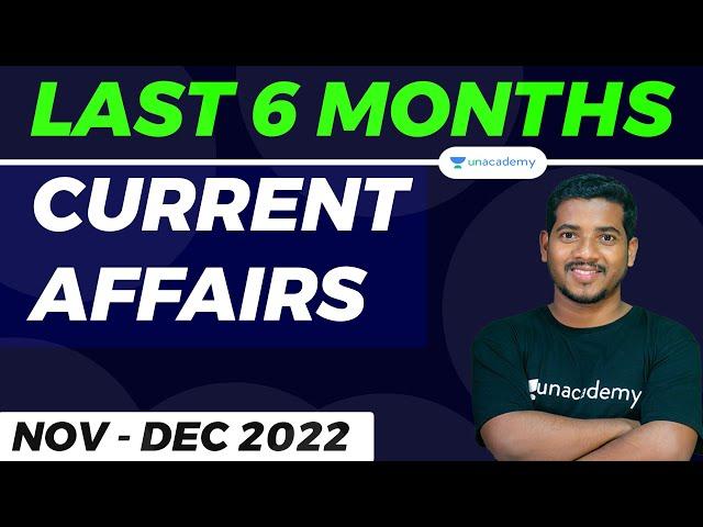 Last 6 Months Current Affairs | PART 1 | Special Class | Unacademy Live OPSC