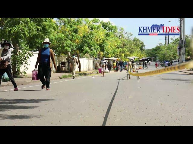 Kandal Provincial football stadium converted to be temporary vegetable wholesale marke