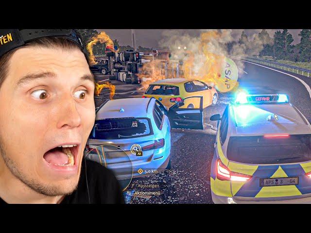 Die Autobahn BRENNT - Explosionsgefahr! | Autobahn Polizei Simulator 3