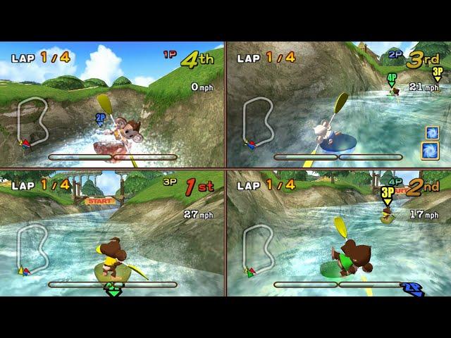 Super Monkey Ball 2: Monkey Boat 4 player Netplay 60fps