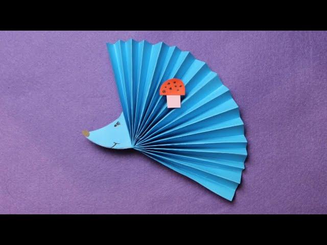 How to Make Hedgehog From Paper - Ежик из Бумаги Гармошкой